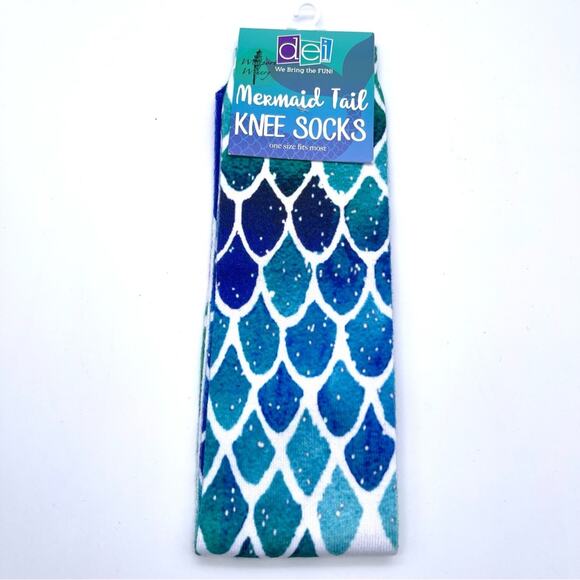 DEI Mermaid Tail Women's Knee Socks - One Size Fits Most - NWT - Picture 7 of 8